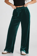 Soft Drawstring Wide Leg Active Pants