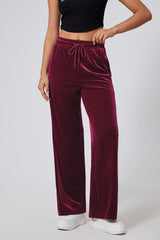 Soft Drawstring Wide Leg Active Pants