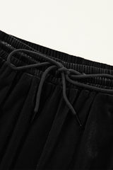 Soft Drawstring Wide Leg Active Pants