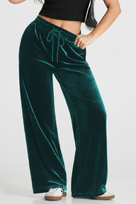 Soft Drawstring Wide Leg Active Pants