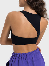 Cutout Round Neck Active Tank