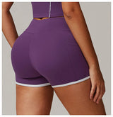 Elastic Yoga Shorts High Waist With pocket