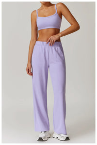 Outdoor High Waist style Straight Leg Sweatpants