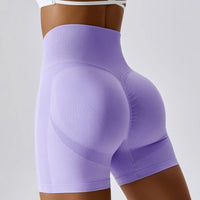 Seamless Peach Hip-Lifting High Waist Shorts