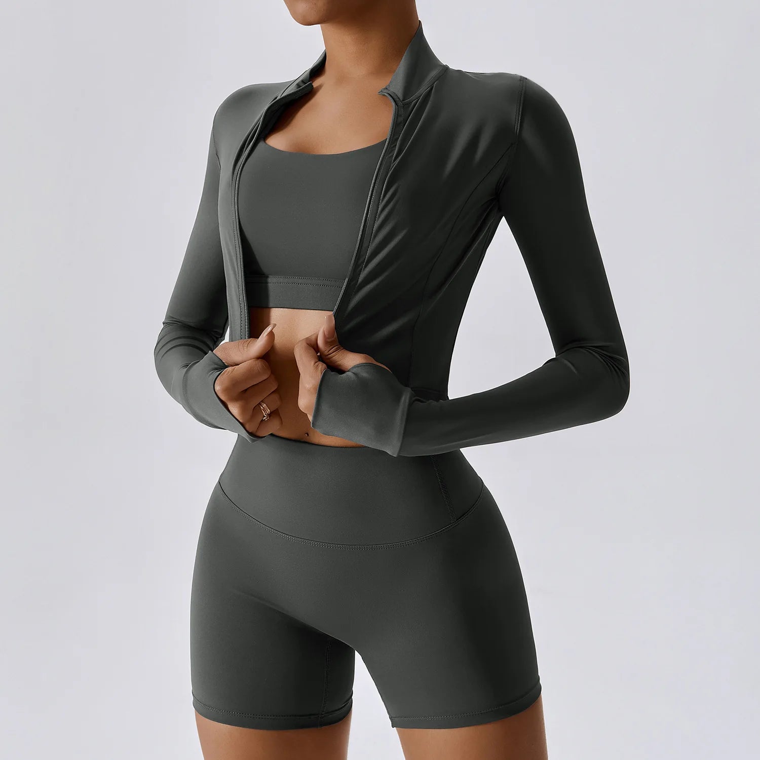 Zipper Yoga Sportswear Set for Women