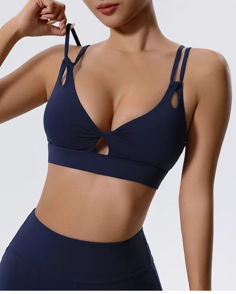 Push Up Cross Strap Sport Bra