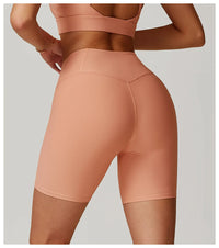 Ribbed High Waist Scrunch Butt Yoga Shorts