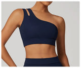 High Stretch Comfy One-Shoulder Sports Bra