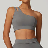 High Stretch Comfy One-Shoulder Sports Bra