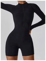 Long Sleeved Zipper Yoga Jumpsuit