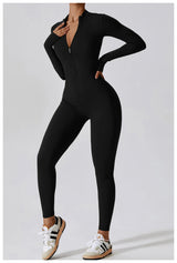 Long Sleeved Zipper Training Jumpsuit