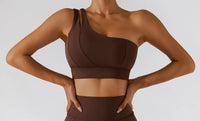 High Stretch Comfy One-Shoulder Sports Bra