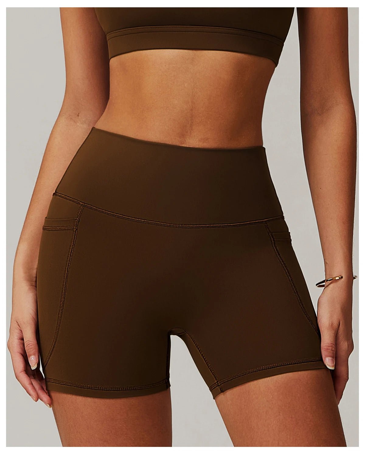 Butt Lift Elastic Yoga Shorts with High Waist