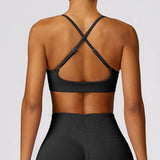 Cross Strap Push Up Seamless Sport Bra