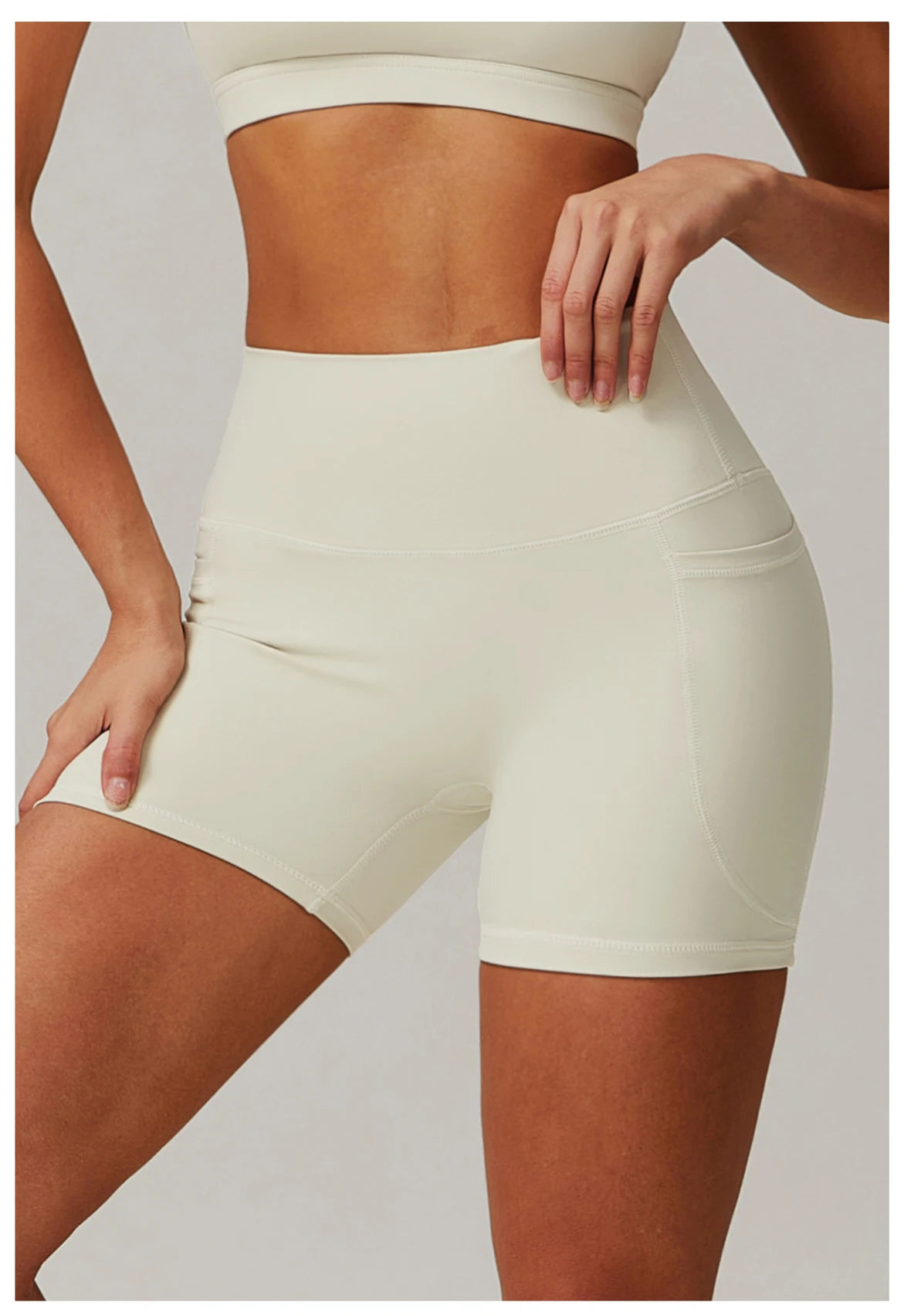 Butt Lift Elastic Yoga Shorts with High Waist