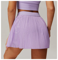 High Waist Women Pleated  Pocketed Tennis Short Skirts