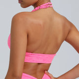 Tie dyed Pushup Backless Tight Halter Sports Bra