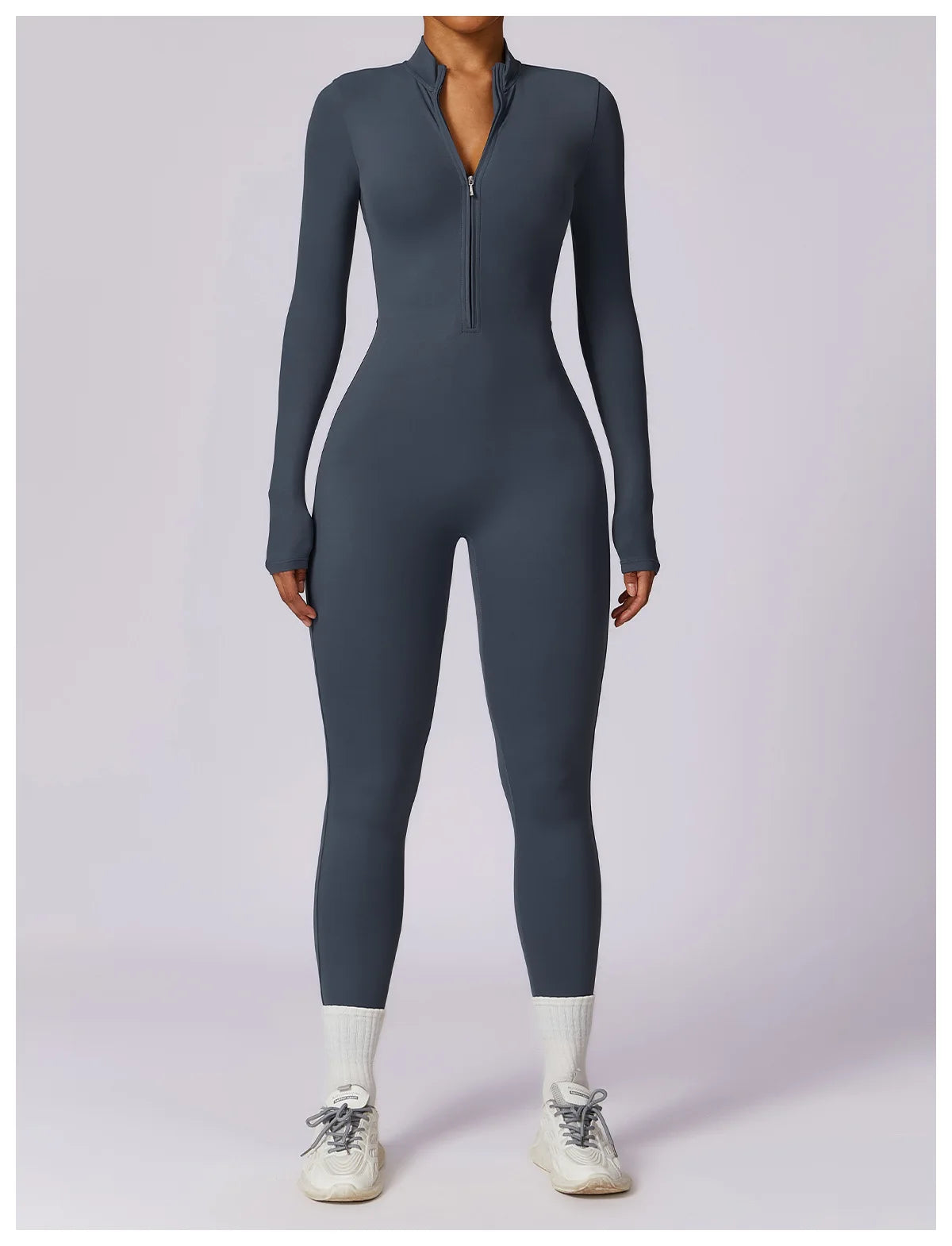 Long Sleeved Zipper Training Jumpsuit