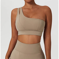 High Stretch Comfy One-Shoulder Sports Bra