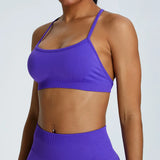 Sexy Cross Strap Seamless Sports Bra