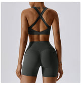 High Intensity Cross Strap Shockproof Sports Bra