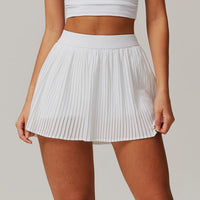 High Waist Women Pleated  Pocketed Tennis Short Skirts