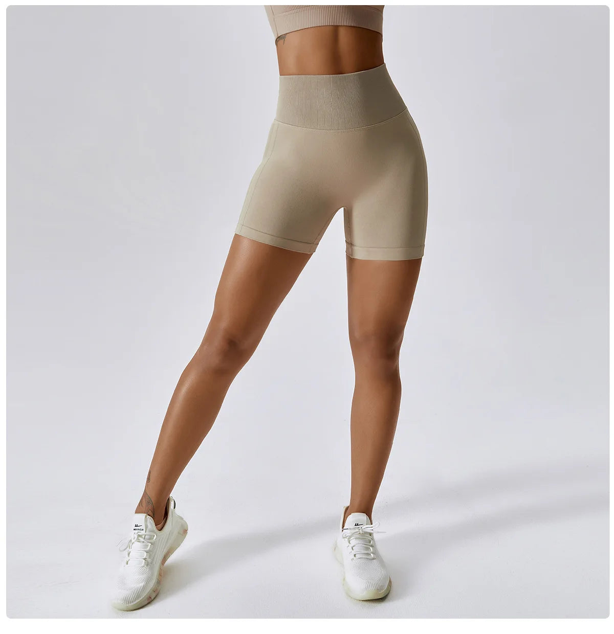 Seamless Peach Hip-Lifting High Waist Shorts