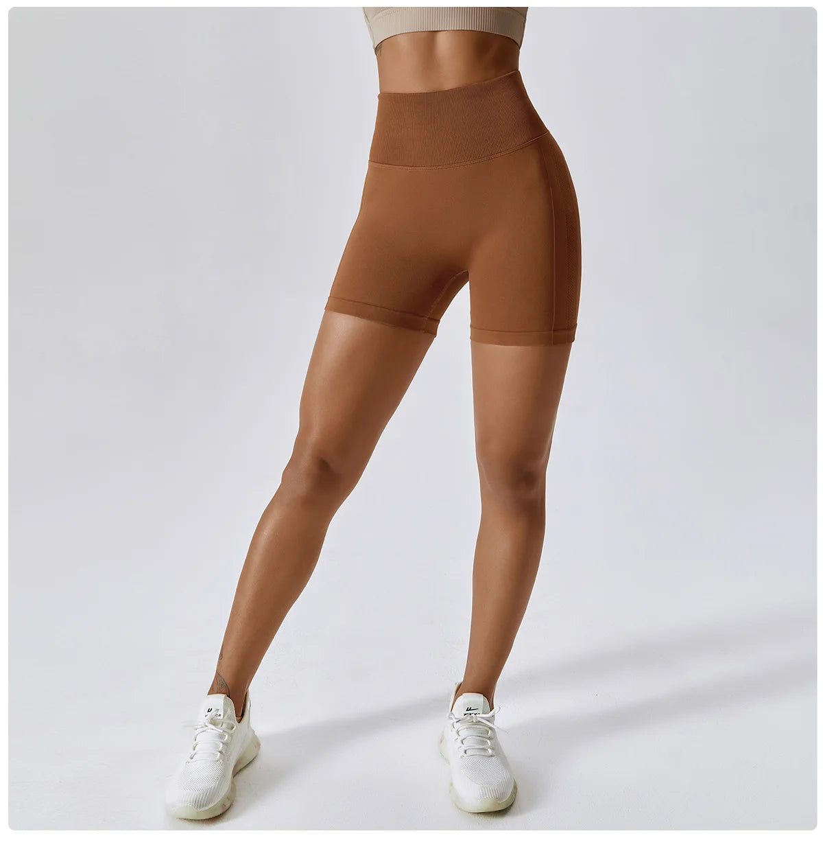 Seamless Peach Hip-Lifting High Waist Shorts