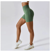 Seamless Peach Hip-Lifting High Waist Shorts