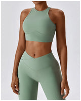 Seamless High impact  Push-Up Sports Bra