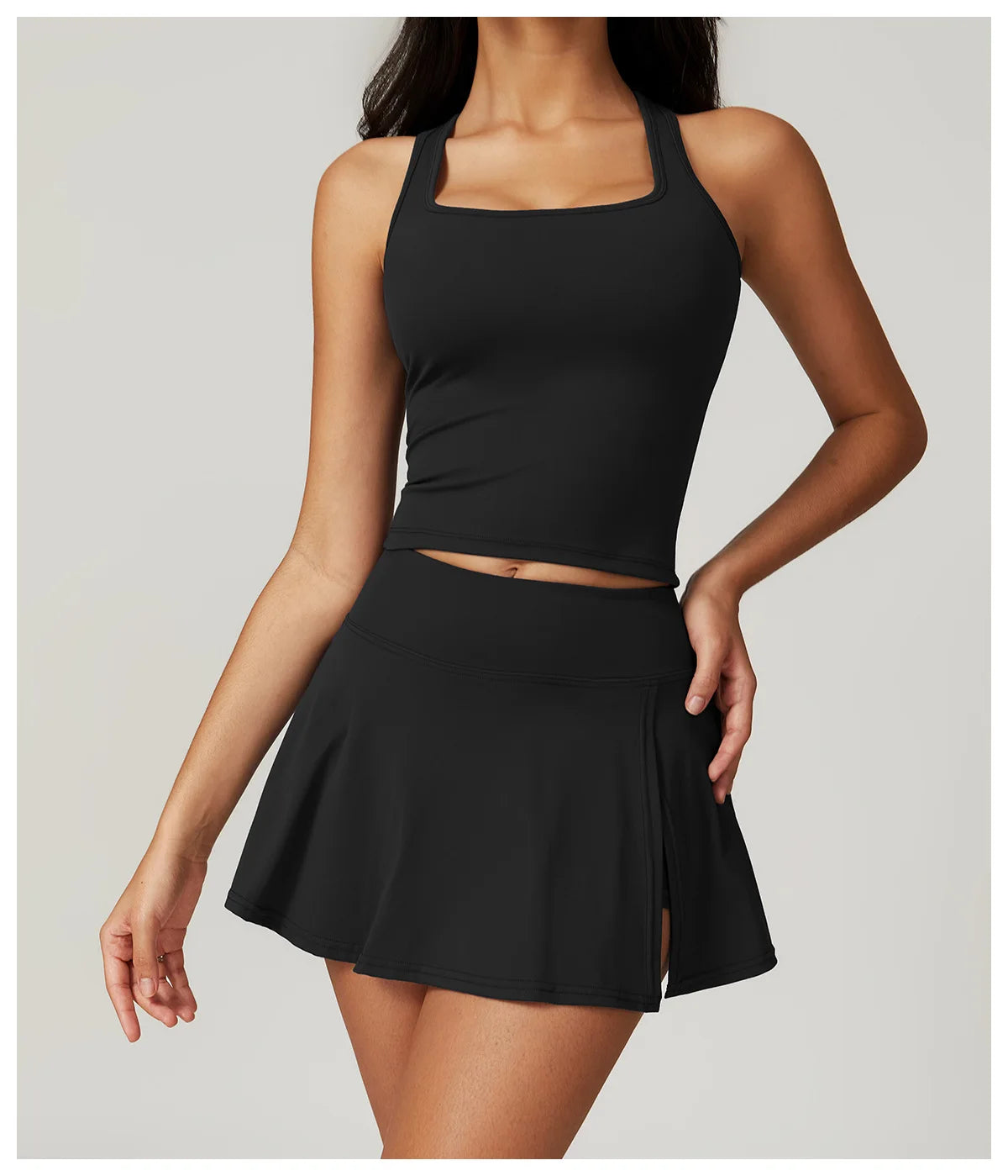 High Waist Sexy Side Split Yoga Shorts and Skirts