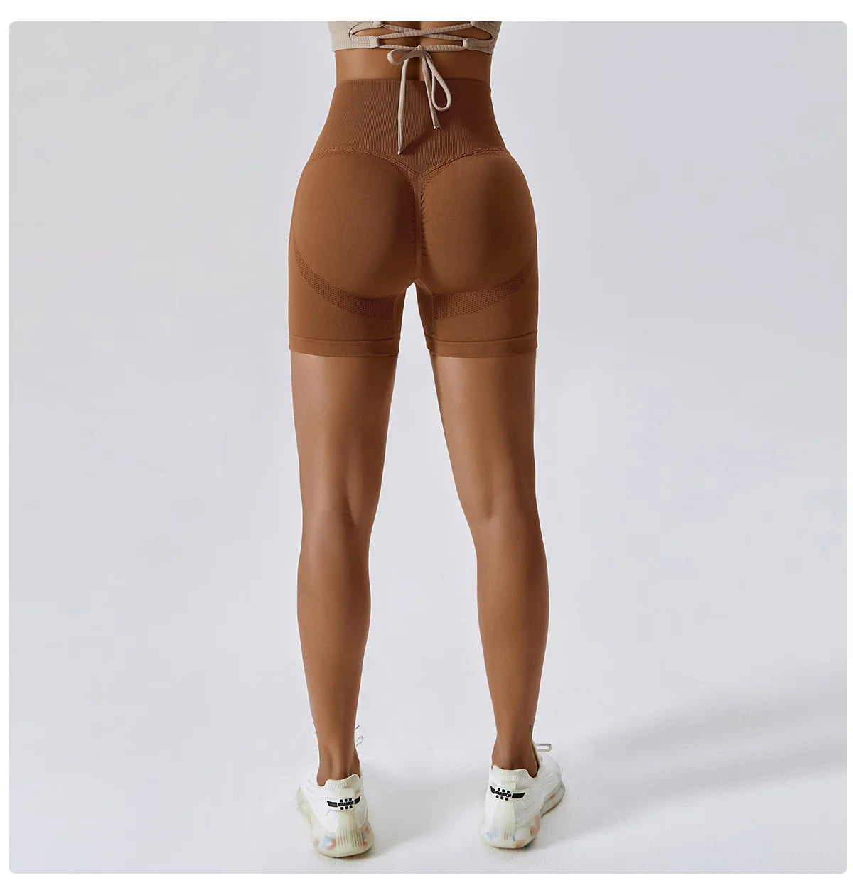 Seamless Peach Hip-Lifting High Waist Shorts