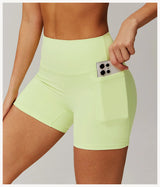 Butt Lift Elastic Yoga Shorts with High Waist