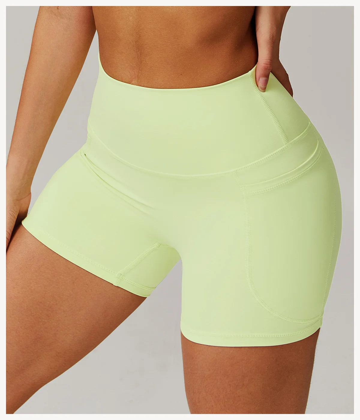 Butt Lift Elastic Yoga Shorts with High Waist