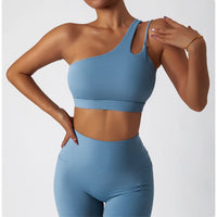 Oblique Shoulder Yoga Sport Bra