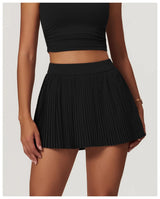 High Waist Women Pleated  Pocketed Tennis Short Skirts