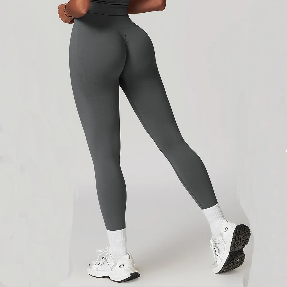 Seamless Tights High Waist Ribbed Leggings