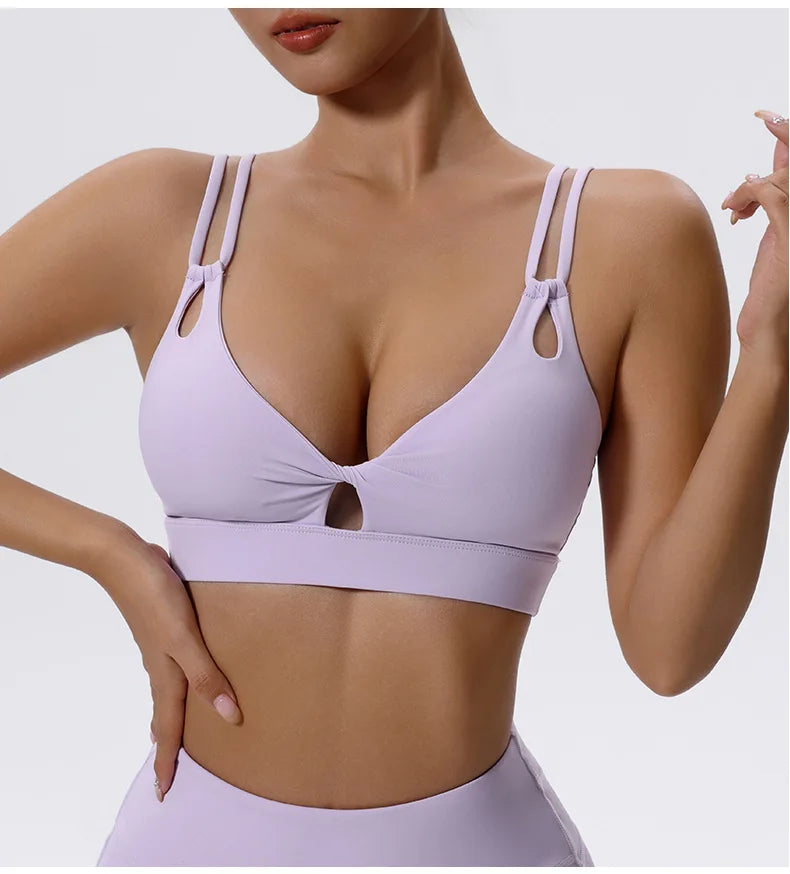 Push Up Cross Strap Sport Bra