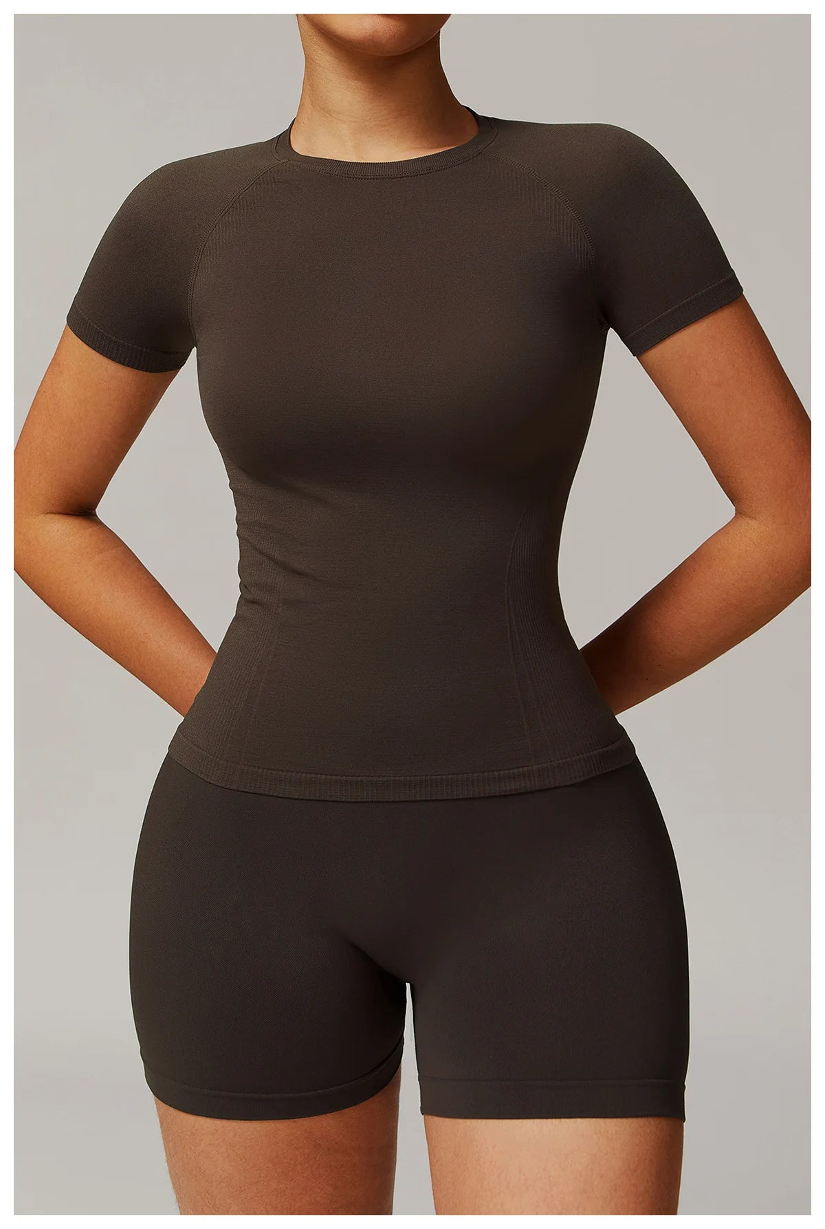 Seamless Yoga Short Sleeve Sports T Shirts