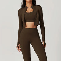 Zipper Yoga Sportswear Set for Women