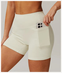 Butt Lift Elastic Yoga Shorts with High Waist