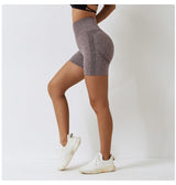 Seamless Peach Hip-Lifting High Waist Shorts