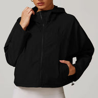 Women's Zipper Long Sleeve Hooded Cardigan outdoors Jacket