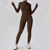 Long Sleeved Zipper Training Jumpsuit