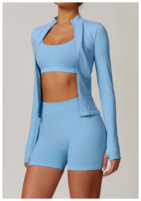 New Seamless Yoga Slimming Zipper Jacket Slimming Zipper