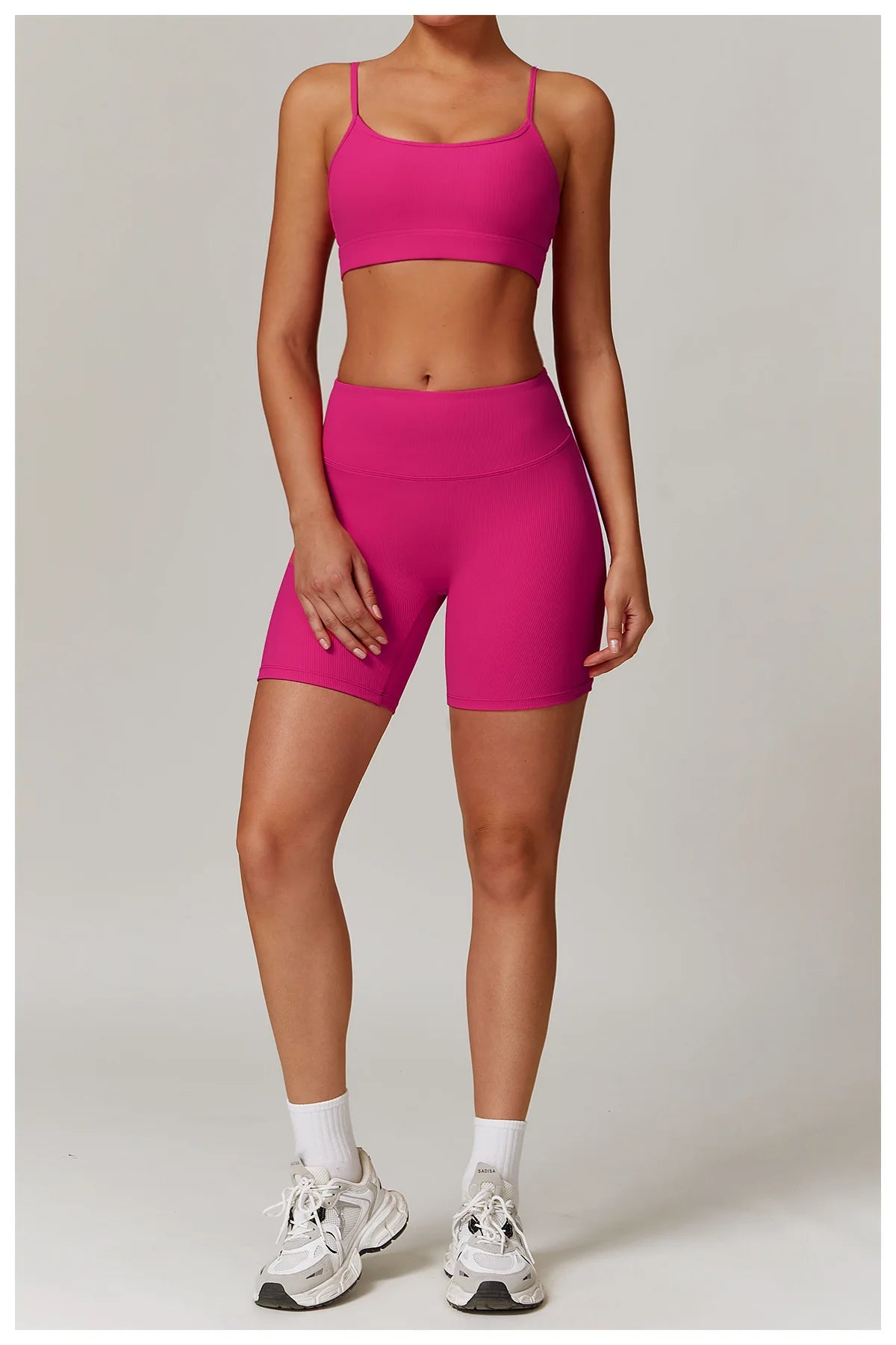 Ribbed High Waist Scrunch Butt Yoga Shorts