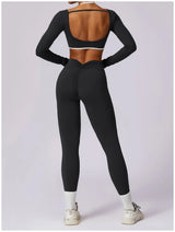 Tracksuit Push Up Sport Bra with High waist Leggings 2PCS Set