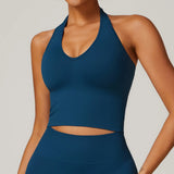 Seamless Hanging Neck Sports Bra