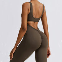 One-Piece Stretch V Back Jumpsuit