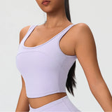 Workout Push Up Crop Elastic Padded Sports Bra